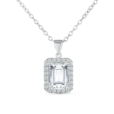 Silver Rectangle Necklace - Silver Necklace Women - Women’s Necklace Necklace Brother & Sisters